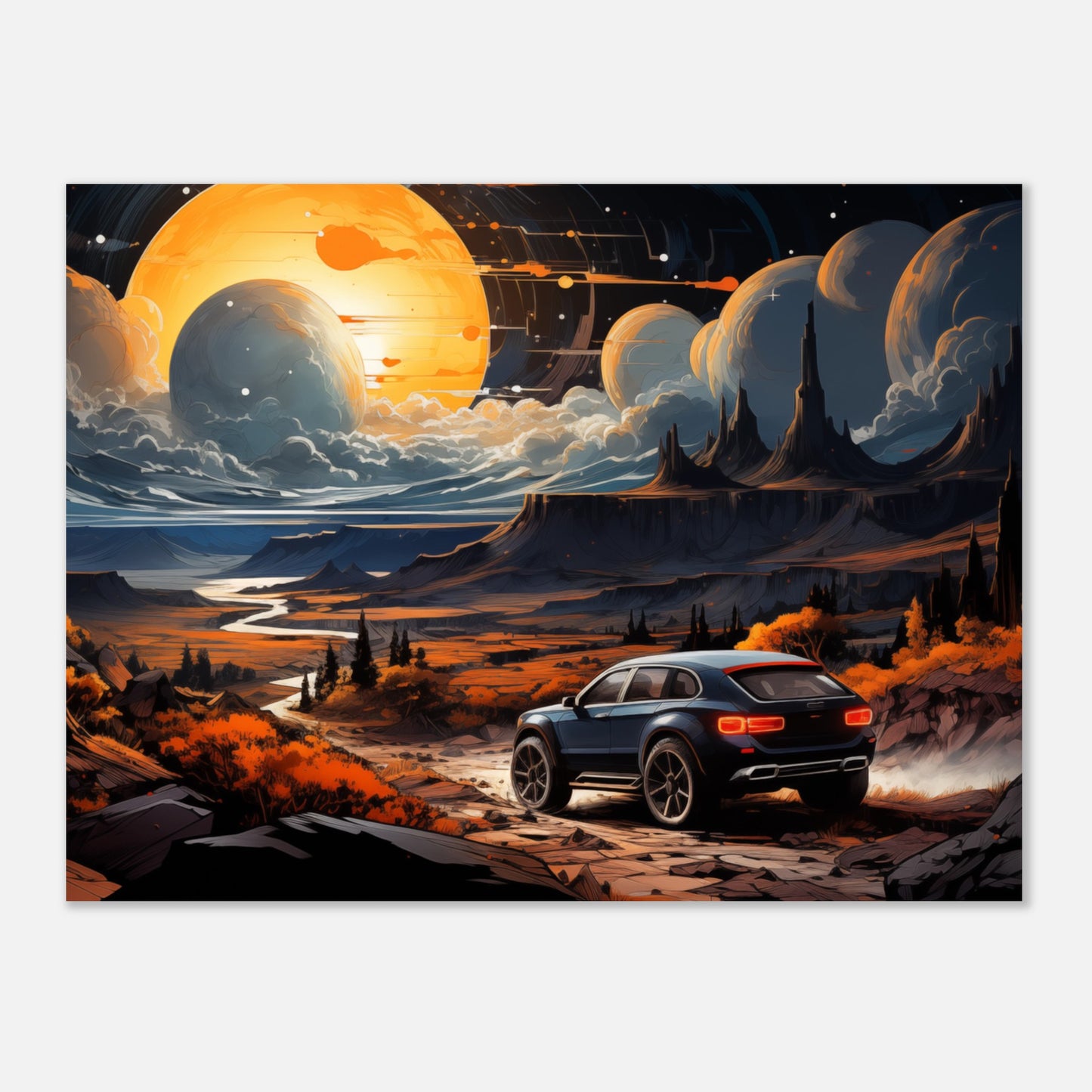 Drive to a glowing Horizon