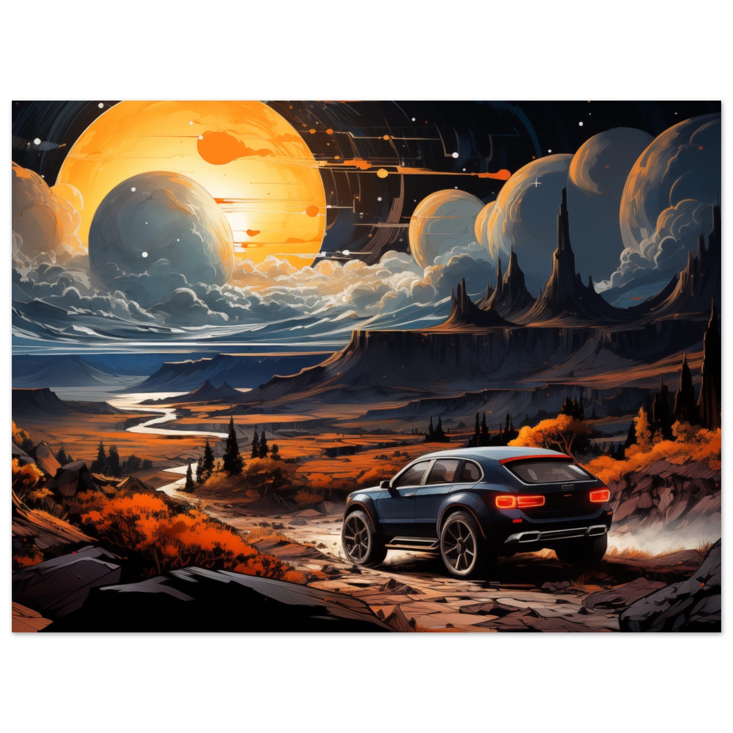 Drive to a glowing Horizon