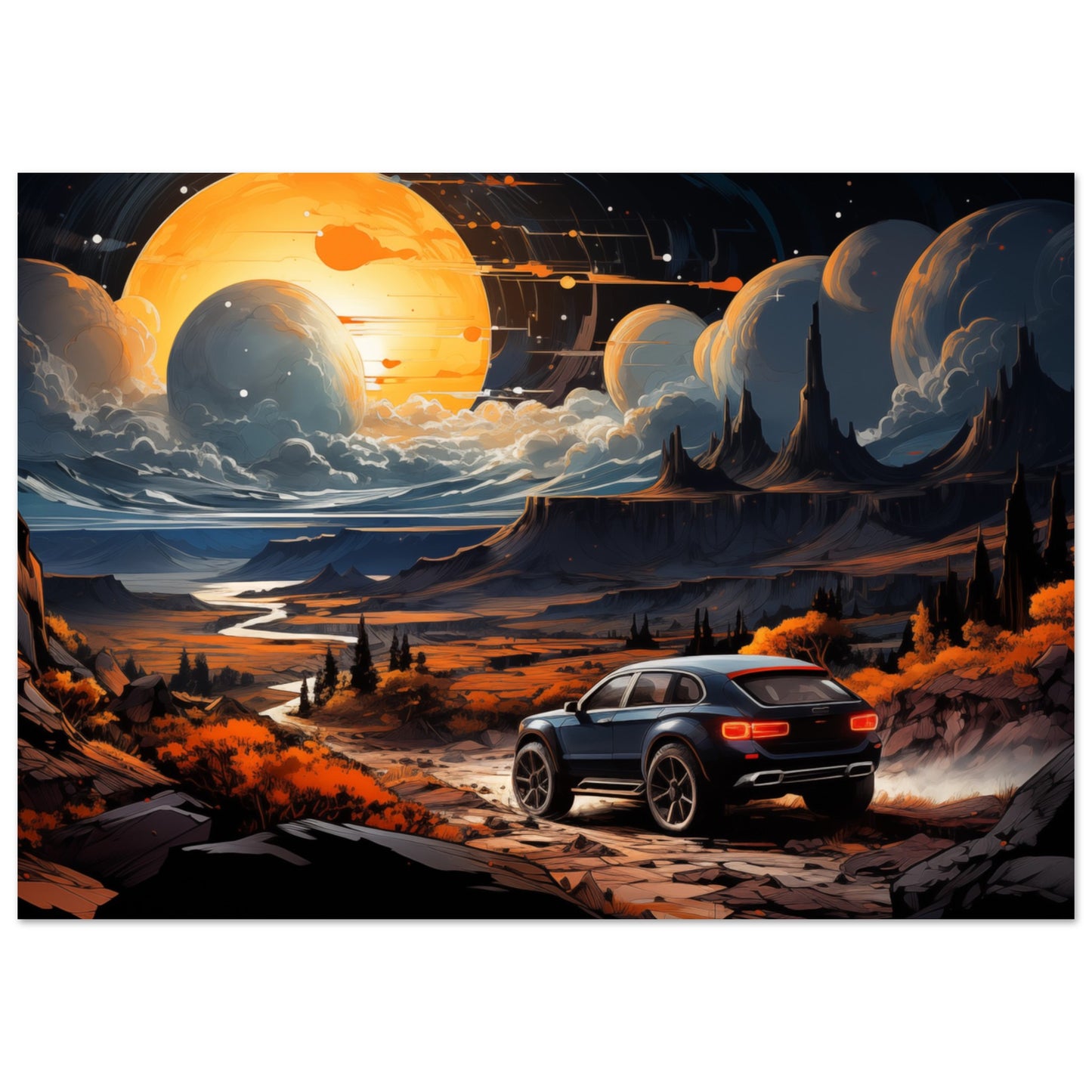 Drive to a glowing Horizon
