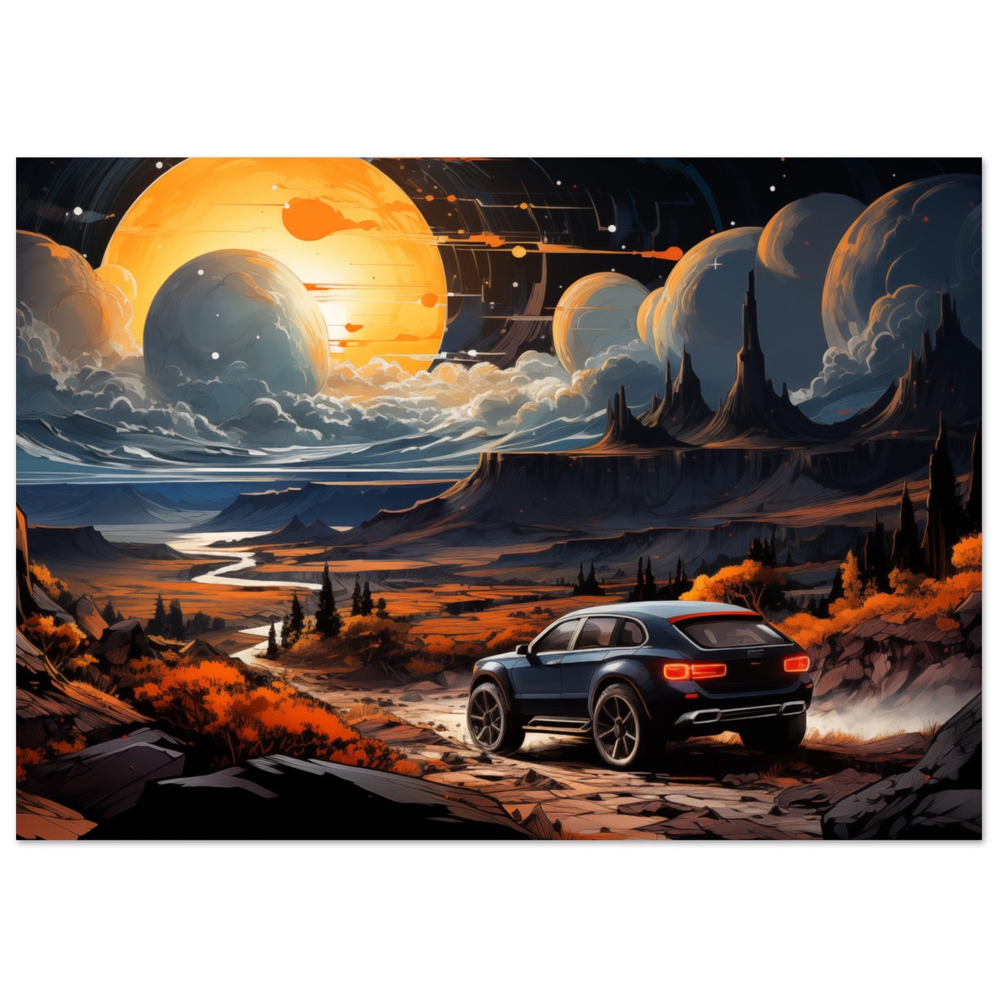 Drive to a glowing Horizon